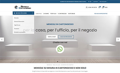 Sito web per mensole in cartongesso