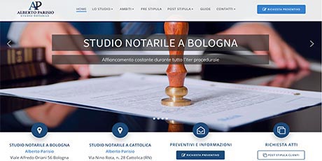 Sito web per Notaio Parisio
